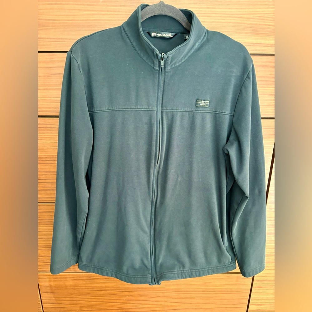 Travis Mathew Full Zip Jacket in Black, size Medium.